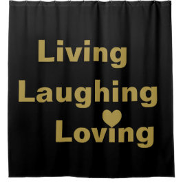 Leben, lachen, lieben duschvorhang