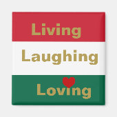 Leben, lachen, lieben magnet (Vorne)