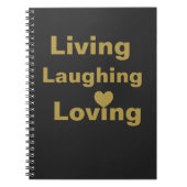 Leben, lachen, lieben notizblock (Vorderseite)