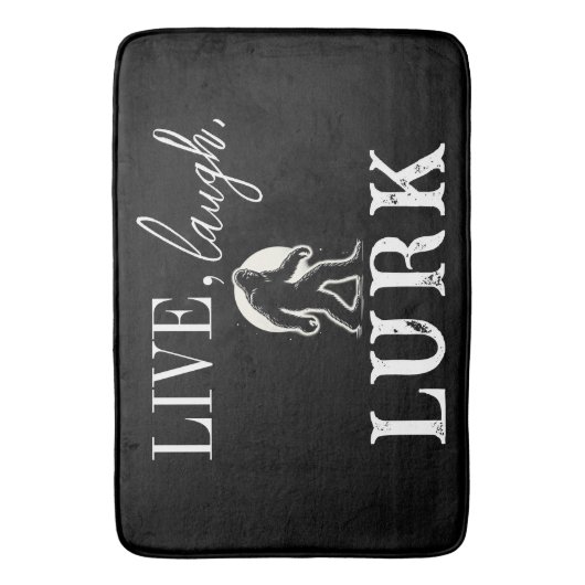 Leben, lachen, Lurk Badematte (Vorderseite Vertikal)