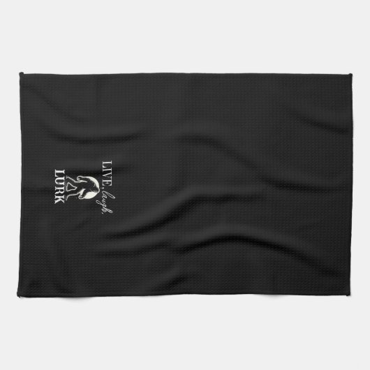 Leben, lachen, Lurk Geschirrtuch (Horizontal)