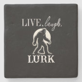 Leben, lachen, Lurk Steinuntersetzer (Vorderseite)