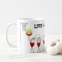 Leben Lachen-Spiel Emoji lustiger Netball Kaffeetasse