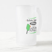 Leben Lachen-Spiel Pickleball Mattglas Bierglas (VorderseiteRechts)