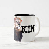 Leben lang der König! Zweifarbige Tasse (VorderseiteRechts)