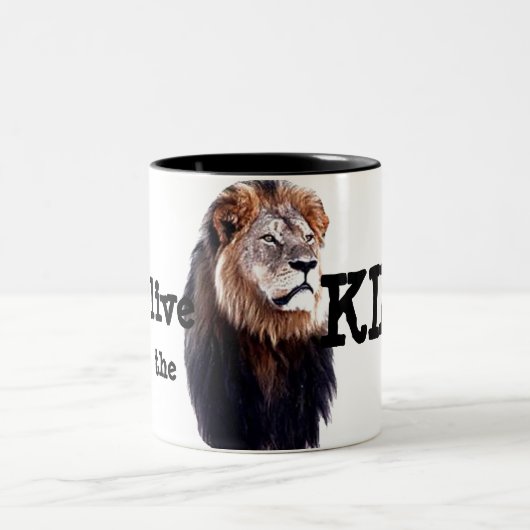 Leben lang der König! Zweifarbige Tasse (Mittel)