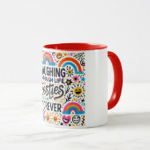Leben lang durch Bestien lachen Tasse (VorderseiteRechts)
