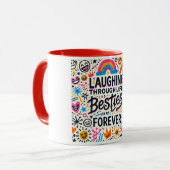 Leben lang durch Bestien lachen Tasse (Vorderseite Links)
