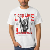 Leben lang Rock-and-Roll T-Shirt (Vorderseite)