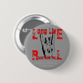 Leben lang Rock-and-Roll (Tribut zu RJD) Button (Vorne & Hinten)
