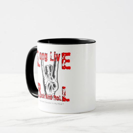 Leben lang Rock-and-Rollkaffee-Tasse Tasse (Vorderseite Links)