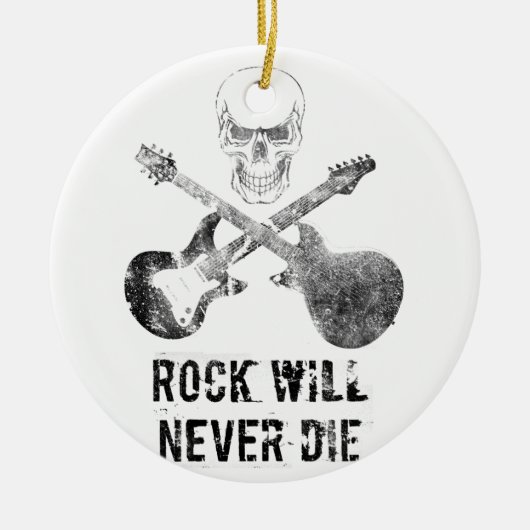 Leben lang Rock'n'Roll Keramikornament (Vorne)
