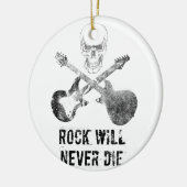 Leben lang Rock'n'Roll Keramikornament (Links)