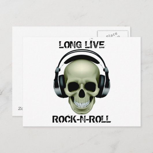 LEBEN LANG ROCK'N'ROLL POSTKARTE (Vorne/Hinten)