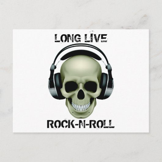 LEBEN LANG ROCK'N'ROLL POSTKARTE (Vorderseite)