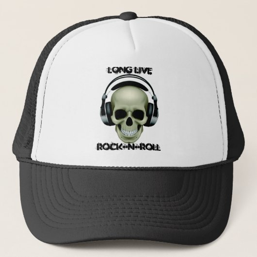 LEBEN LANG ROCK'N'ROLL TRUCKERKAPPE (Vorderseite)