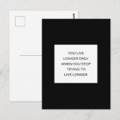 Leben länger durch Freude Postkarte (Vorne/Hinten)
