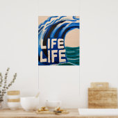 Leben Leben Welle Poster (Küche)