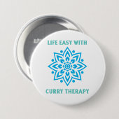 Leben leicht mit Curry-Therapie Curry-Liebhaber Button (Vorne & Hinten)