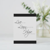 "Leben, Lernen, Hoffnung" Postkarte (Stehend Vorderseite)