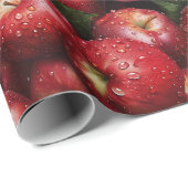 Leben, Liebe, Äpfel essen Geschenkpapier (Rolleneckpunkt)