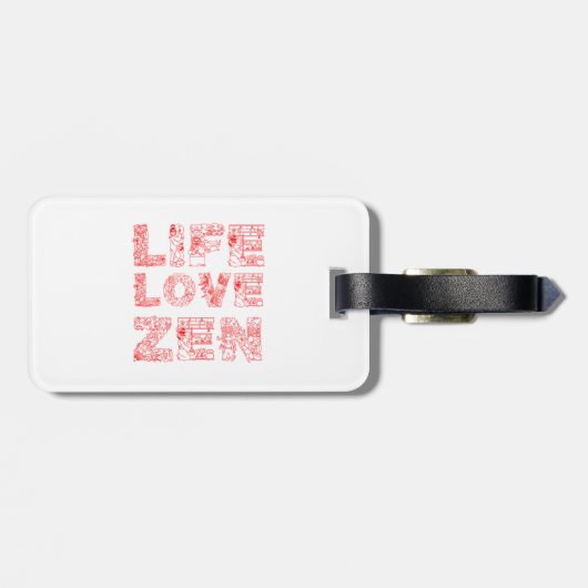 Leben, Liebe Gepäckanhänger (Rückseite horizontal)