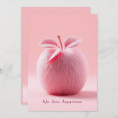 Leben.Liebe.Glücksapfel Einladung (Vorne/Hinten)