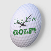 Leben, Liebe, GOLF! | Golfball Große Wanduhr (Winkel)