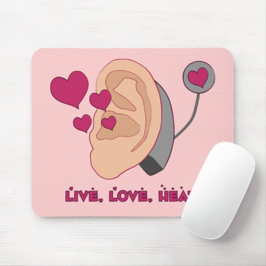 , Leben Liebe, hören Mousepaad Mousepad (Mit Mouse)