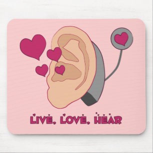 , Leben Liebe, hören Mousepaad Mousepad