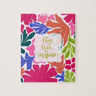 Leben, Liebe, Inspirier - Motivierend Puzzle