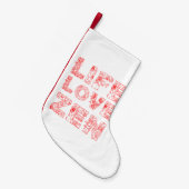 Leben, Liebe Kleiner Weihnachtsstrumpf (Vorderansicht (hängend))