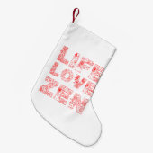Leben, Liebe Kleiner Weihnachtsstrumpf (Vorderansicht (hängend))