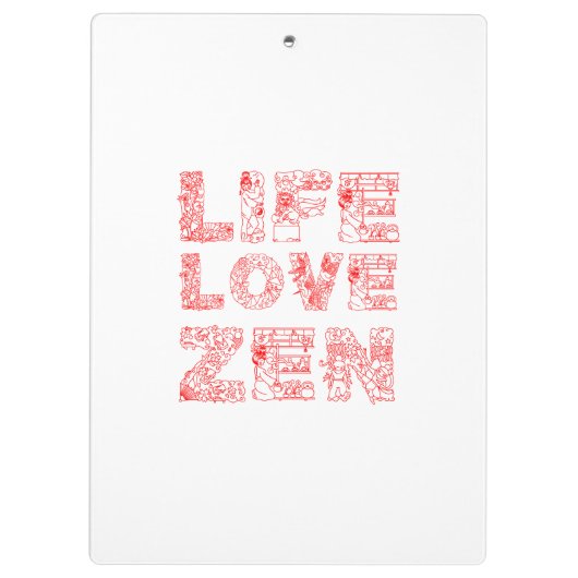 Leben, Liebe Klemmbrett (Rückseite)