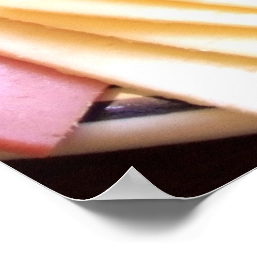 Leben, Liebe, lachen essen Poster (Ecke)