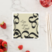 Leben, Liebe, lachen Serviette (Beispiel)