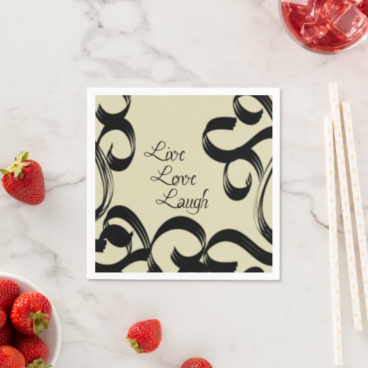 Leben, Liebe, lachen Serviette (Beispiel)