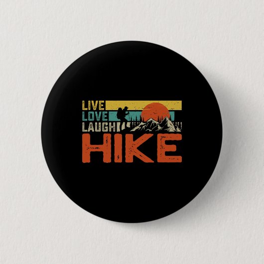 Leben Liebe Lachen Wandern - Camping Wandern im Fr Button (Vorderseite)