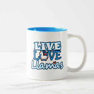 , Leben Liebe, Lamas Zweifarbige Tasse