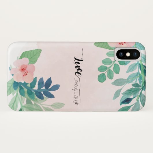 Leben, Liebe, Laugh Boho Wasserfarbdesign Case-Mate iPhone Hülle (Rückseite (Horizontal))