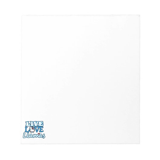 Leben, Liebe, Llamas Notizblock (Vorderseite)