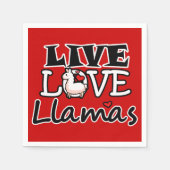 Leben, Liebe, Llamas Serviette (Vorderseite)