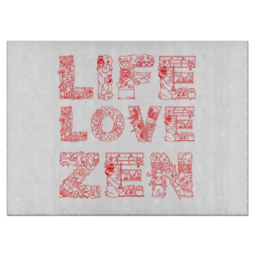 Leben, Liebe Schneidebrett (Vorderseite)