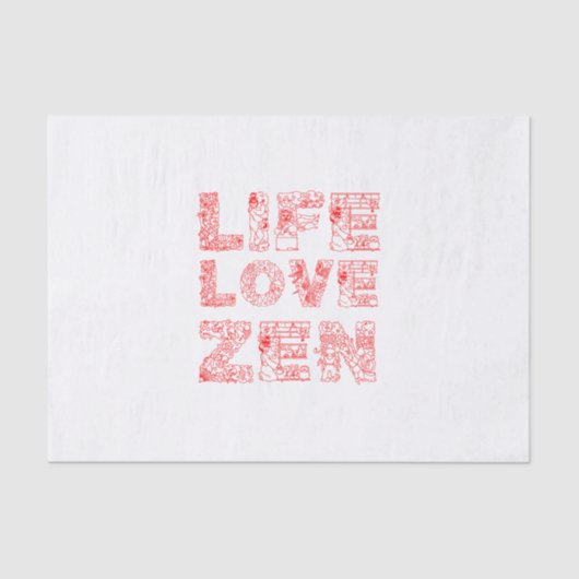 Leben, Liebe Seidenpapier (Vorderseite)