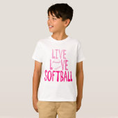 , Leben Liebe, Softball T-Shirt (Vorne ganz)
