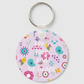 Leben, Liebe und glücklich sein Schlüsselanhänger (Vorderseite)