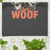 Leben Liebe Wuff Hunde Liebhaber Geschirrtuch (Gefaltet)