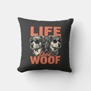 Leben Liebe Wuff Hunde Liebhaber Kissen