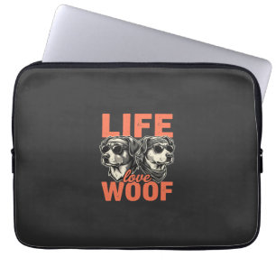 Leben Liebe Wuff Hunde Liebhaber Laptopschutzhülle
