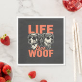 Leben Liebe Wuff Hunde Liebhaber Serviette (Beispiel)